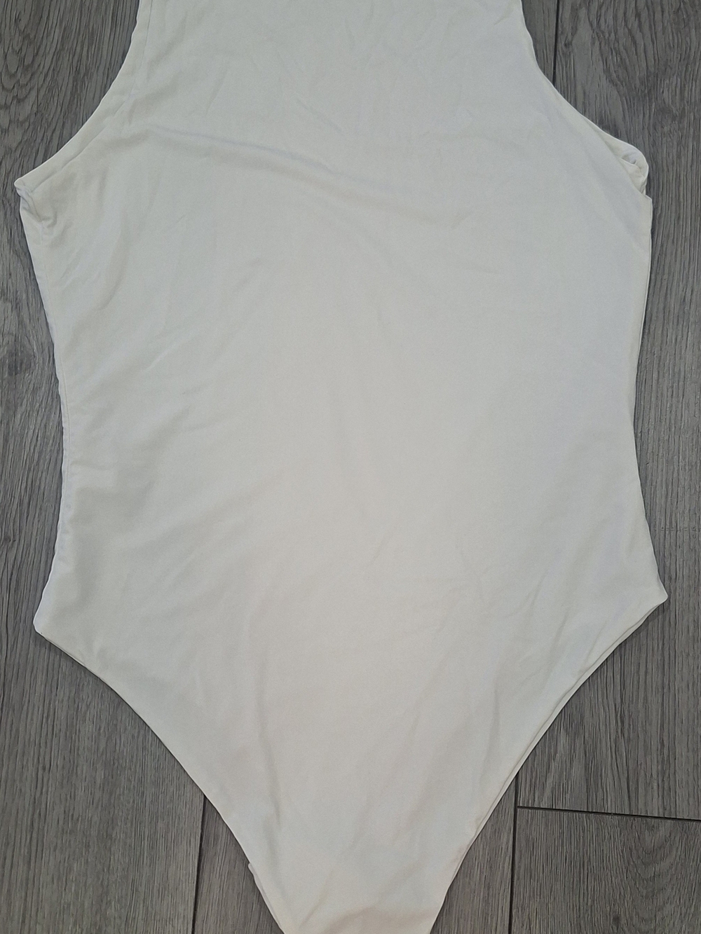 SHEIN White Ribbed Tank Bodysuit for Women - Picture 3 of 7